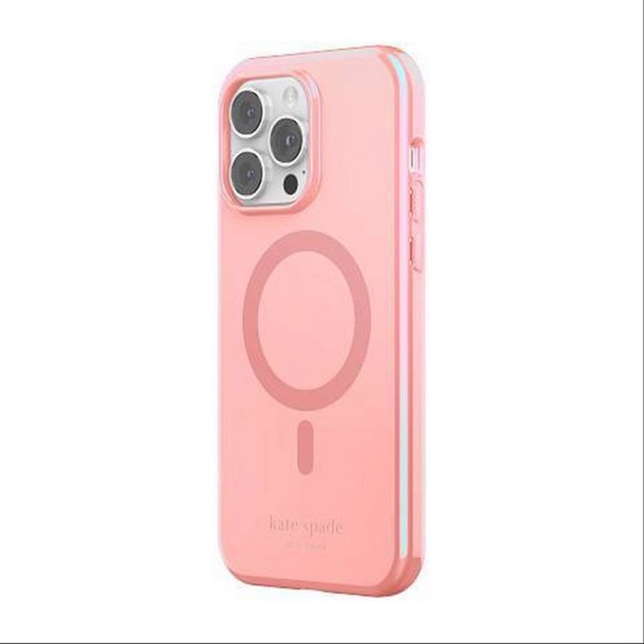 KATE SPADE Pink Iridescent Grapefruit Designer MagSafe iPhone 14 PRO MAX Case - Picture 3 of 8